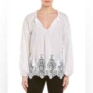 Karen Millen Boho Lace Cutouts long sleeve Blouse